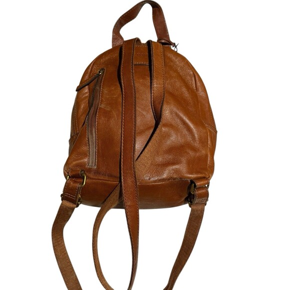 Fossil Leather Mini Backpack Brown | Everyday Casual Hands-Free Bag main image 10